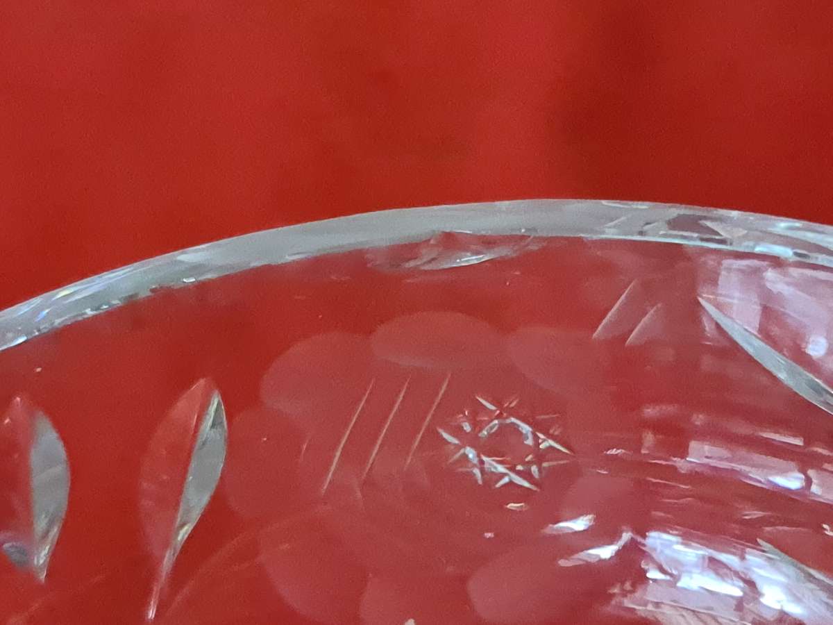 Rose cut Crystal bowl with feet