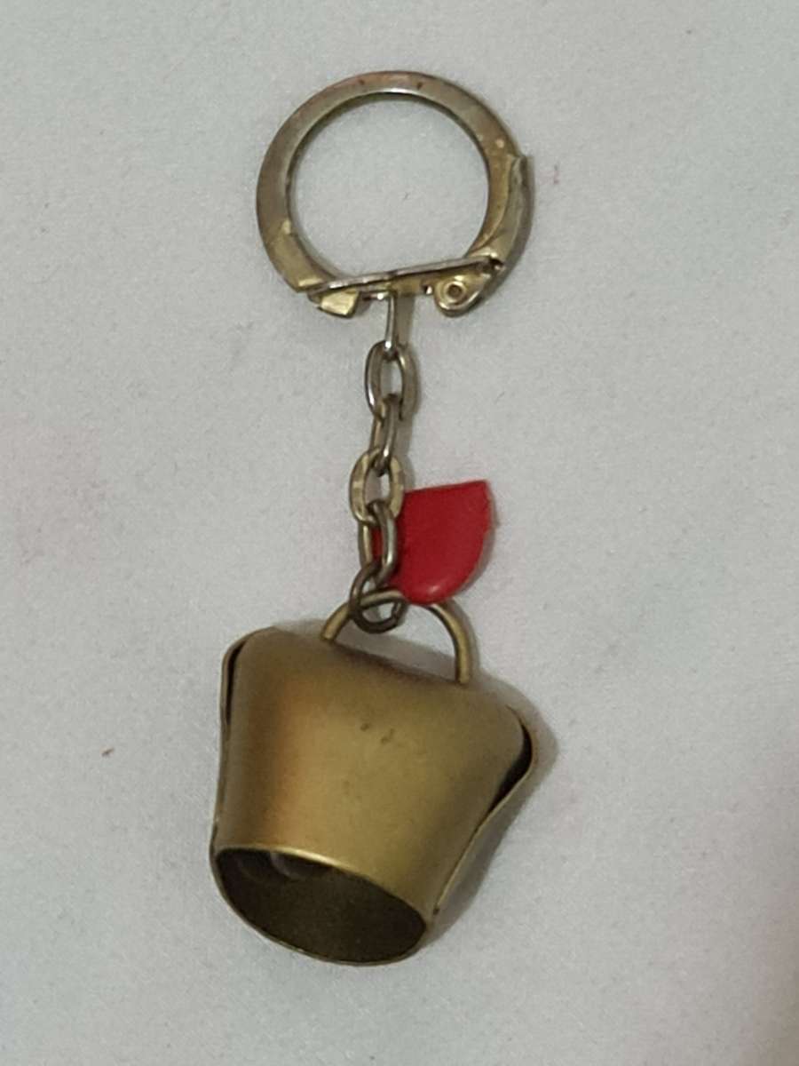 Vintage Swiss Cow Bell Key Ring