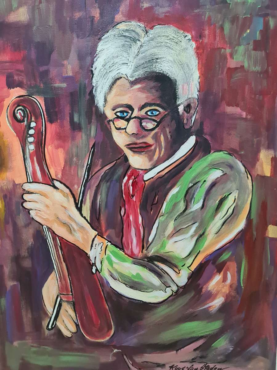 Musician oil on canvas, Koos van Staden 2020