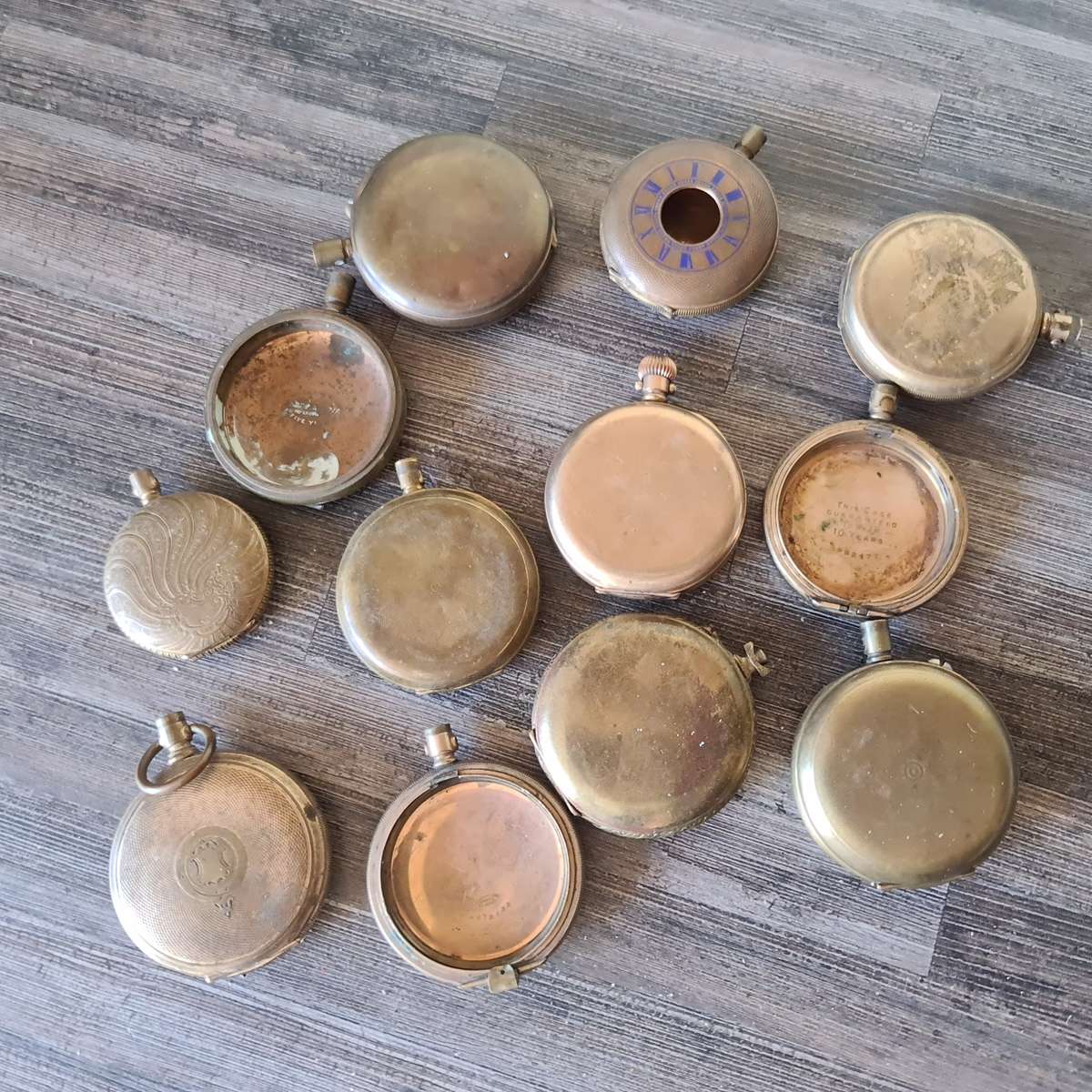 Antique Pocket watch empty casings