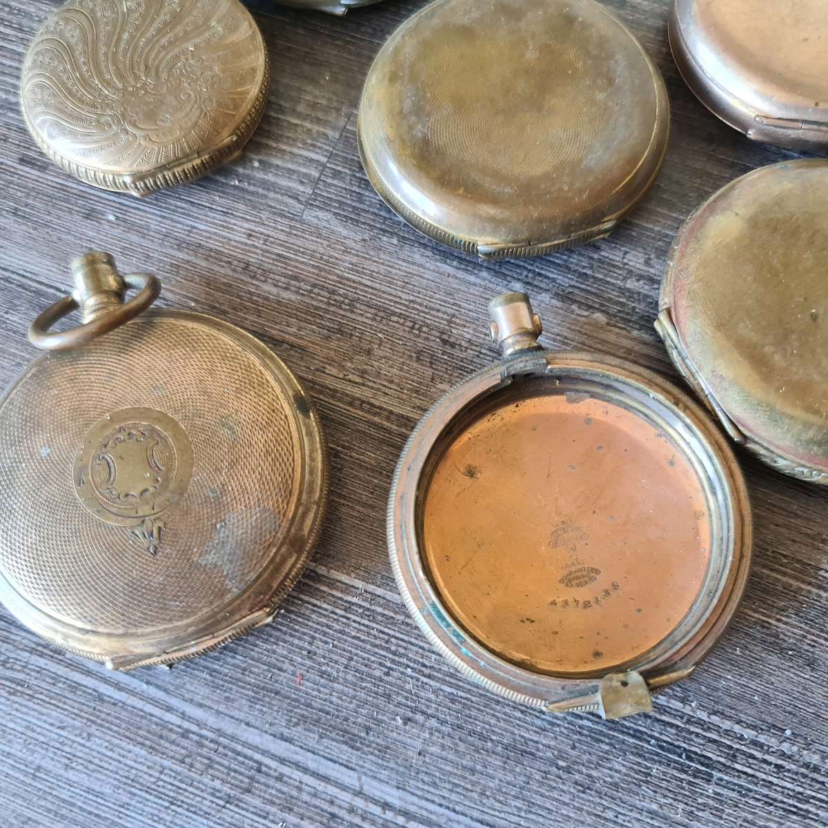 Antique Pocket watch empty casings