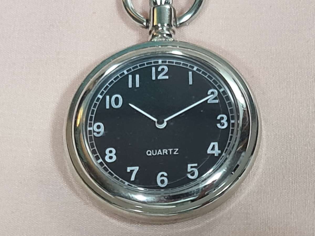 Pocket Watch: Quartz with black dial