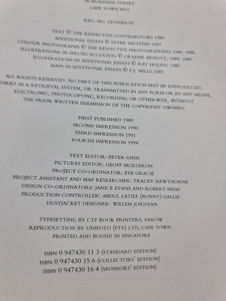 Book: The Complete Book of South African Birds