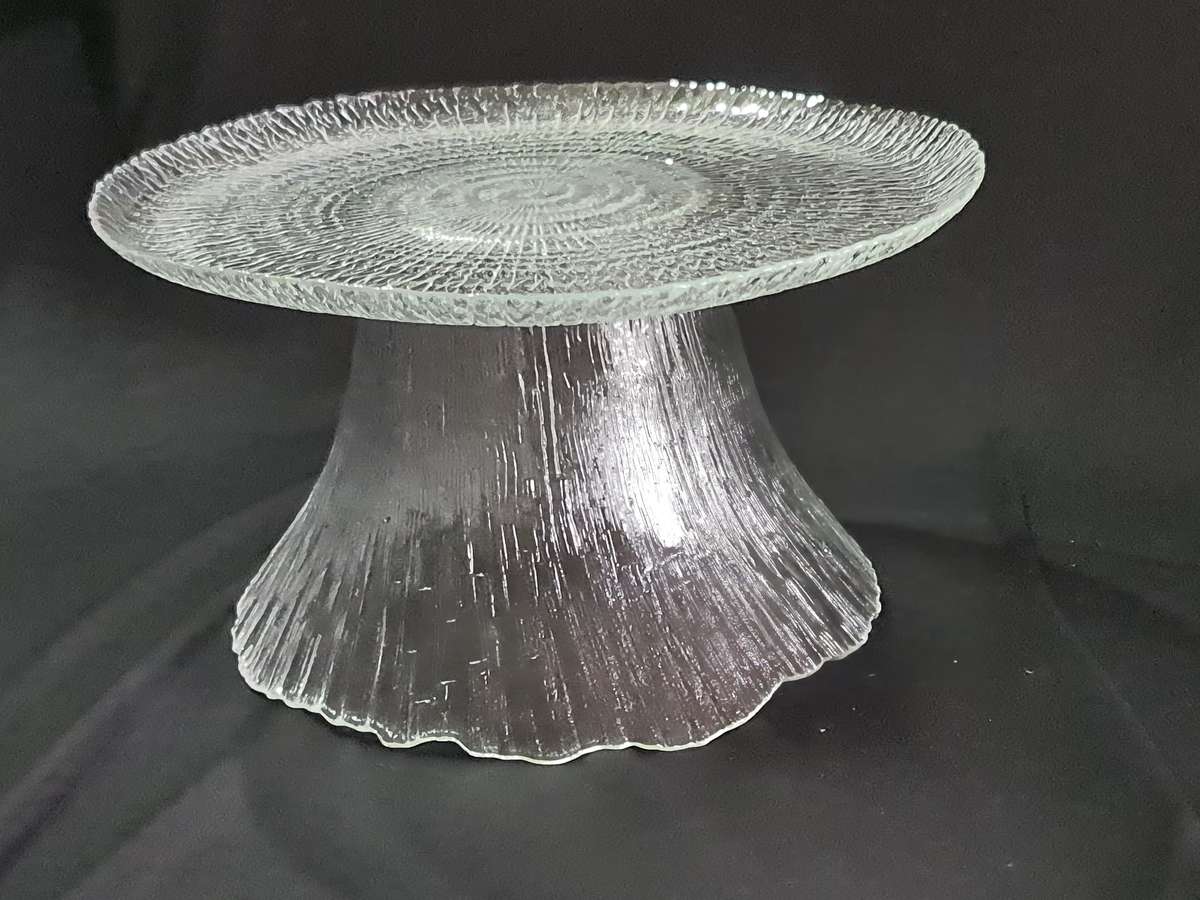 Modernist Scandinavian glass bowl and plate