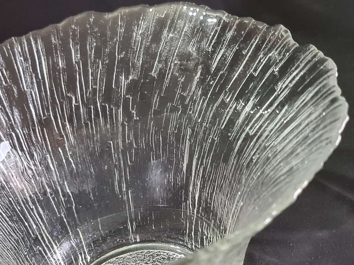Modernist Scandinavian glass bowl and plate