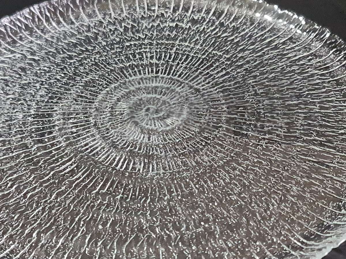 Modernist Scandinavian glass bowl and plate