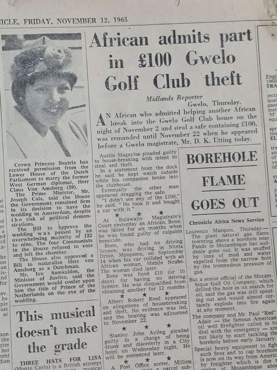 The Chronicle, Bulawayo, Friday, November 12, 1965 News Paper