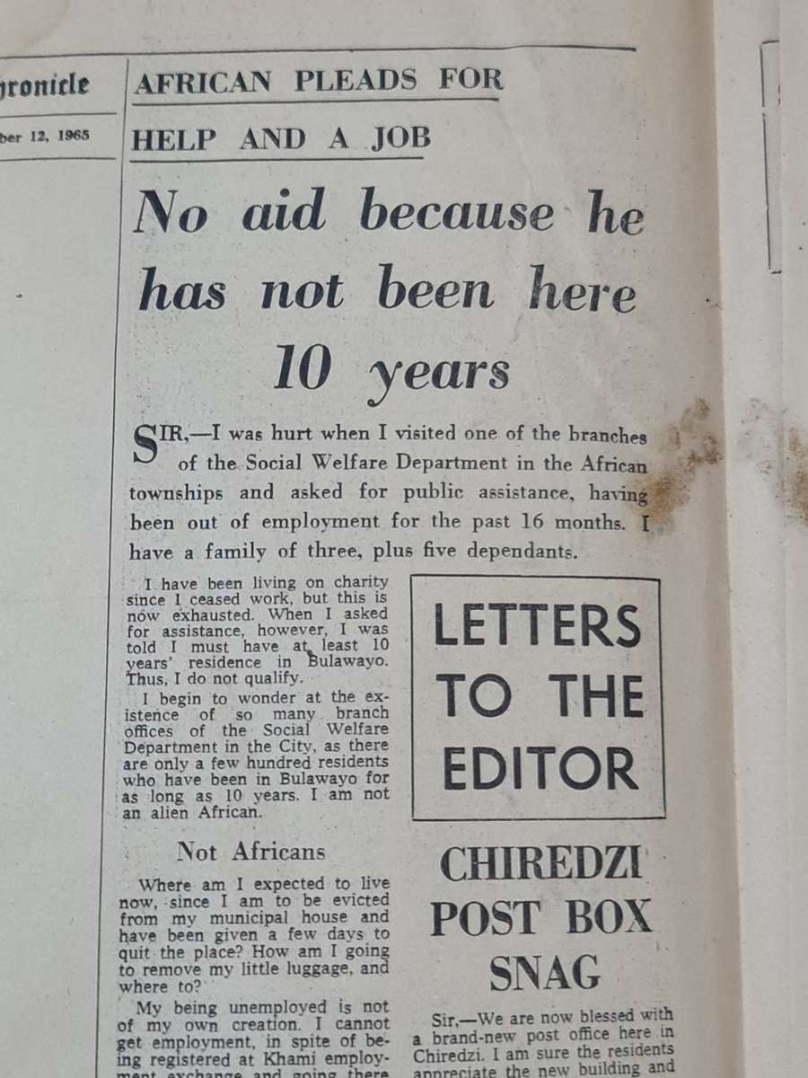 The Chronicle, Bulawayo, Friday, November 12, 1965 News Paper