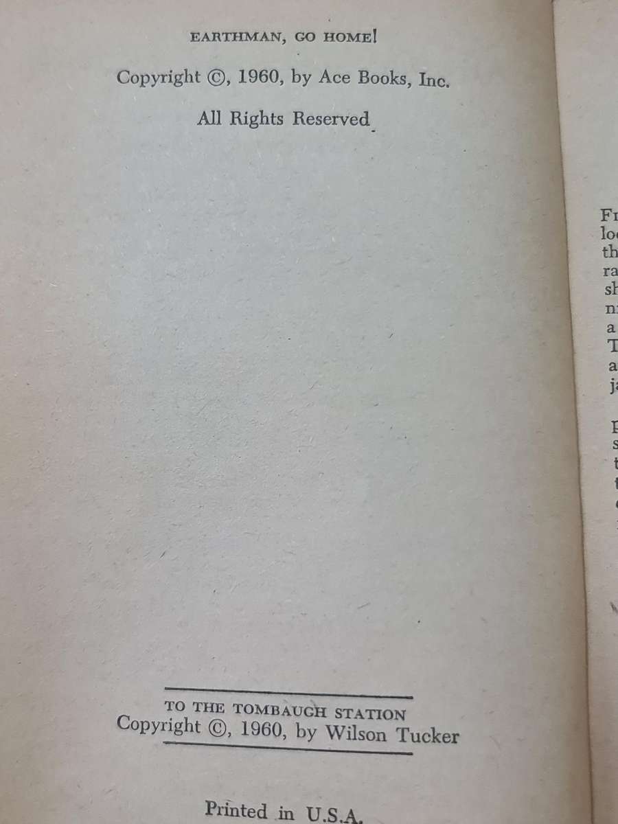 Two in one: To The Tombaugh station & Earthman go Home Book