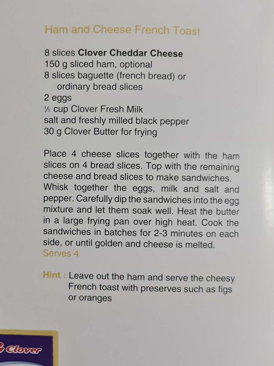 Snacking, Cooking & Baking with Clover Cheese recipe book
