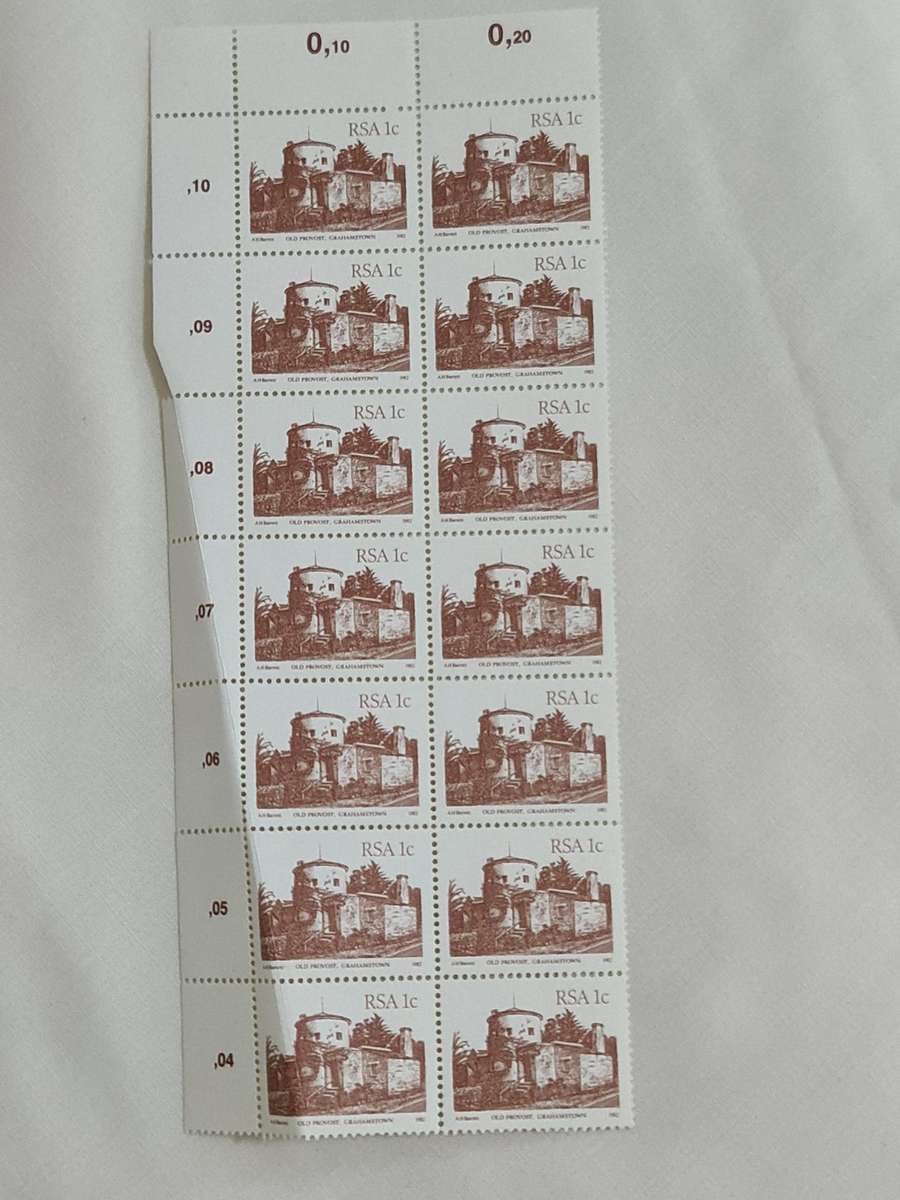 Grahamstown RSA 1982 1cent stamps