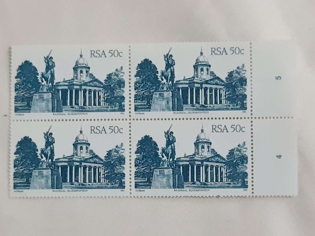 Bloemfontein 1982 50cents stamps