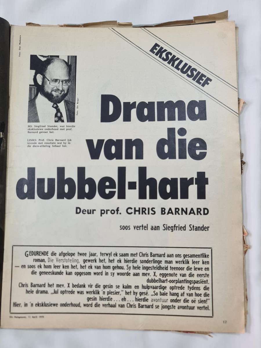 Huisgenoot 11 April 1975, Drama van die Dubbel hart