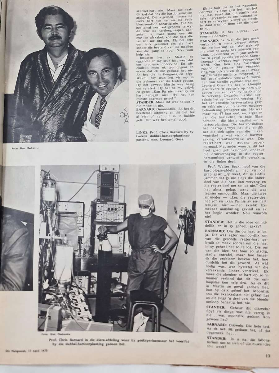 Huisgenoot 11 April 1975, Drama van die Dubbel hart