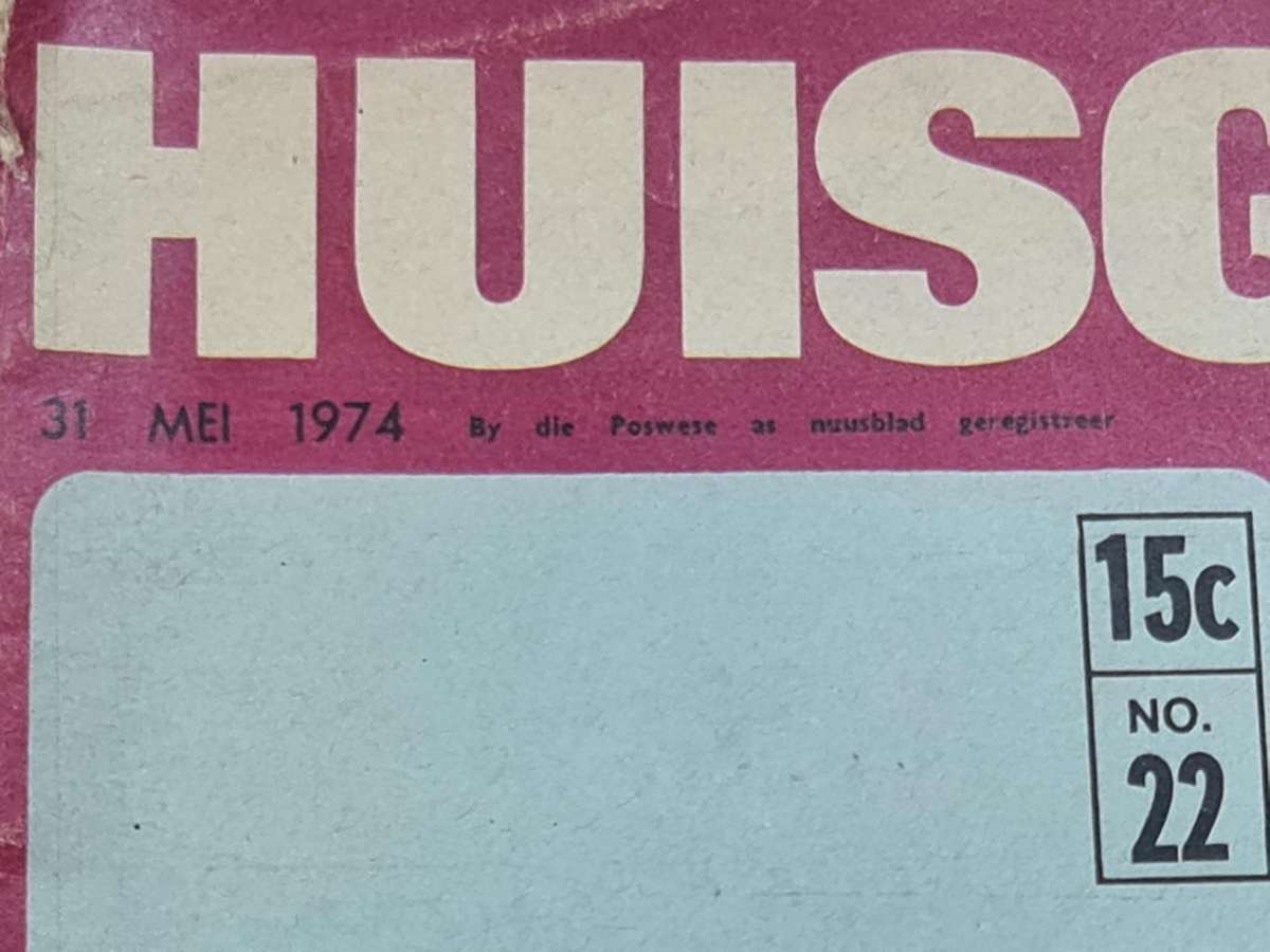 Huisgenoot 31 Mei 1974, Tydskrif