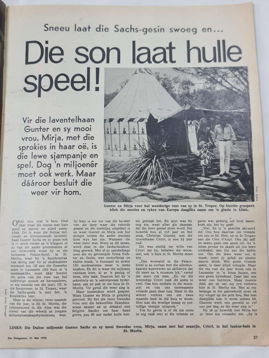 Huisgenoot 31 Mei 1974, Tydskrif