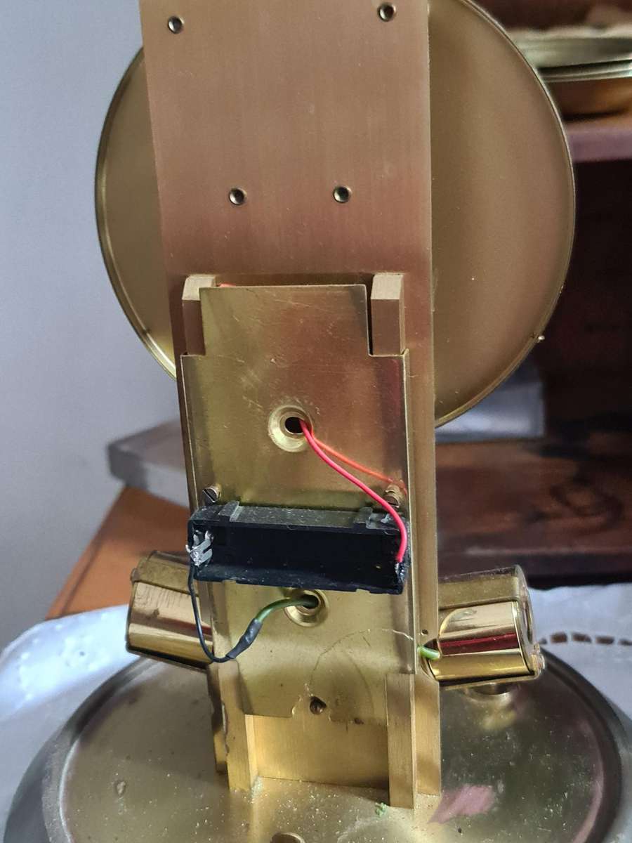 Junghans ATO Atomic Vintage Brass Electro Magnetic Clock with Glass Dome Made in Germany