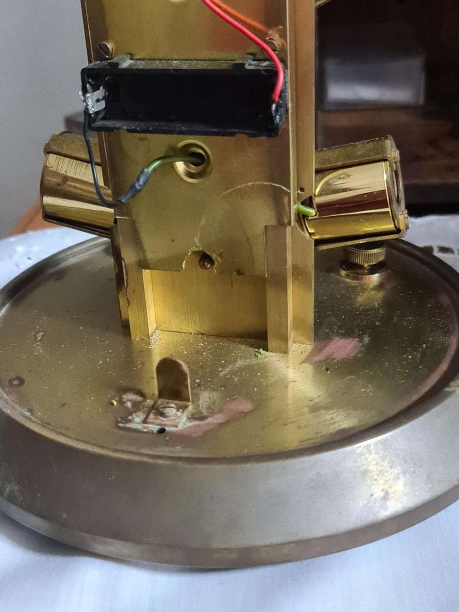 Junghans ATO Atomic Vintage Brass Electro Magnetic Clock with Glass Dome Made in Germany