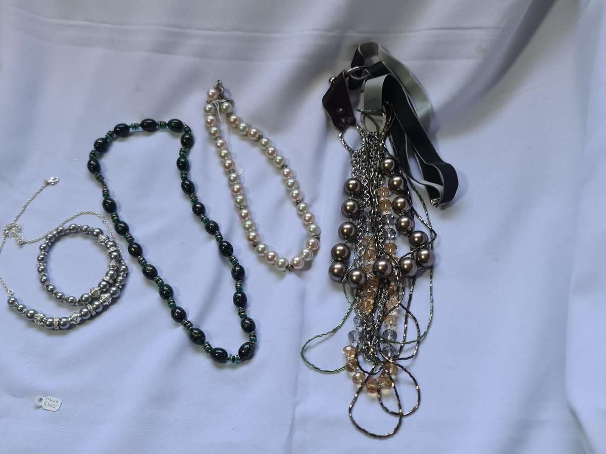 X4 Faux Pearl Necklaces