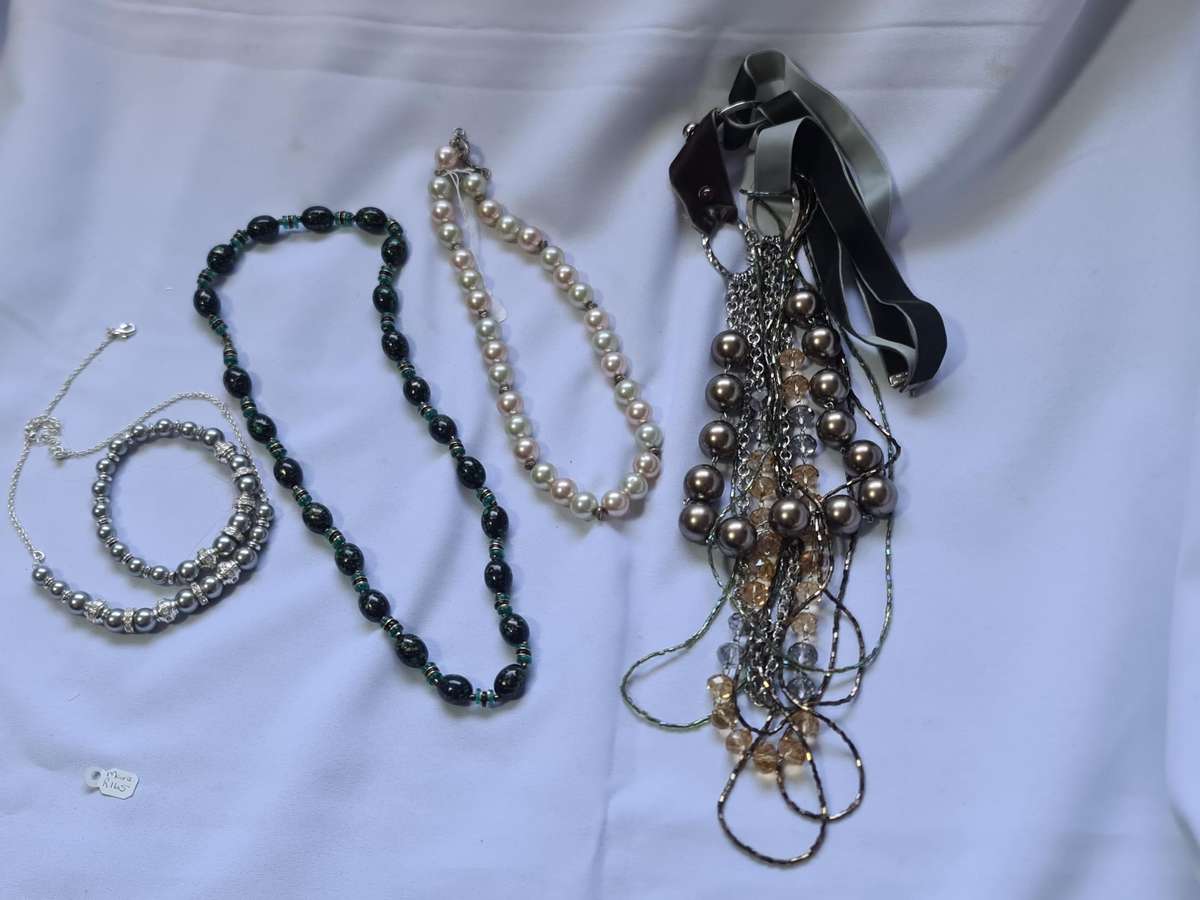 X4 Faux Pearl Necklaces