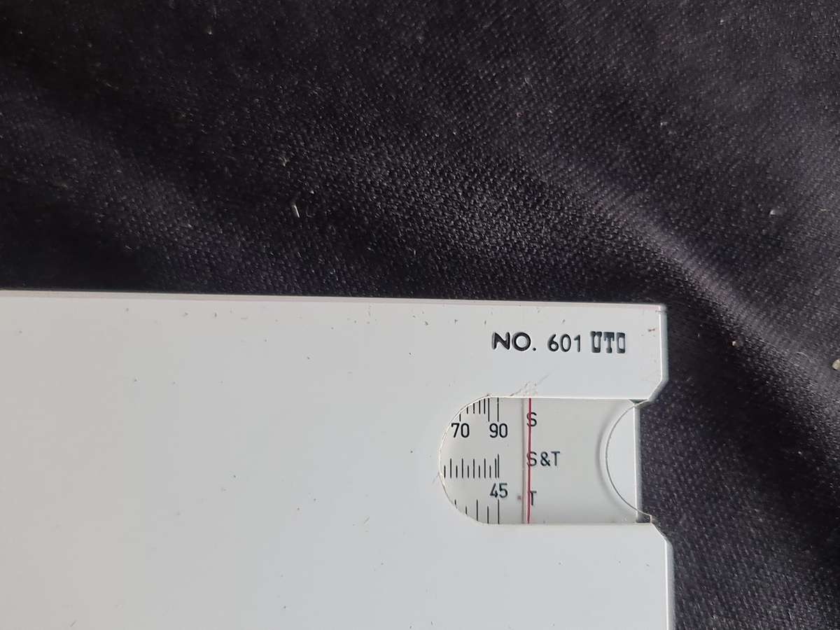 UTO 601, Denmark Slide ruler in original box with instructions