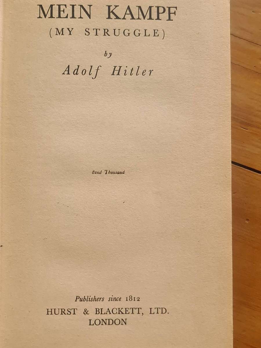 Book: My Struggle (Mein Kampf) Adolf Hitler
