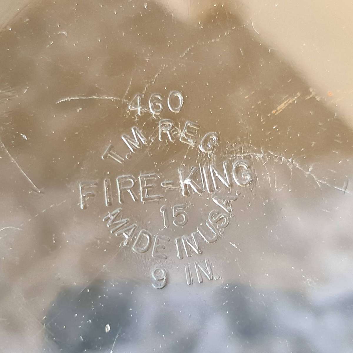 Anchor Hocking Fire King pie dish  (a)