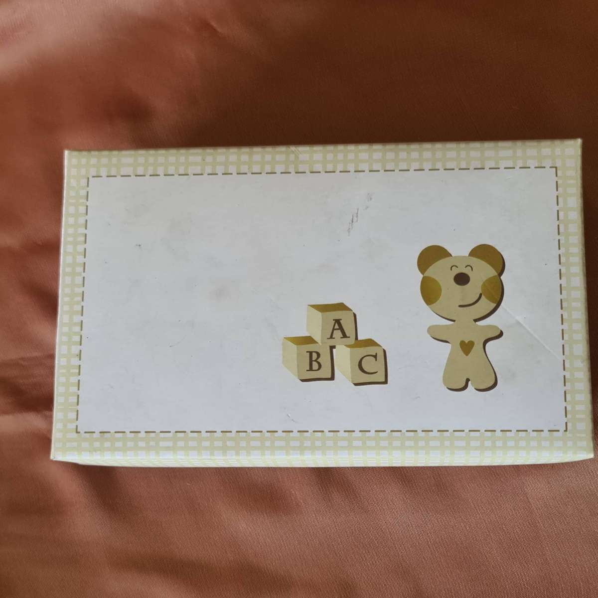 Silver Tone vintage baby rattle in original box