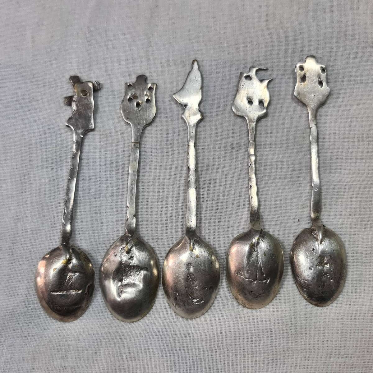 Teaspoons: Dutch Embossed tea spoons