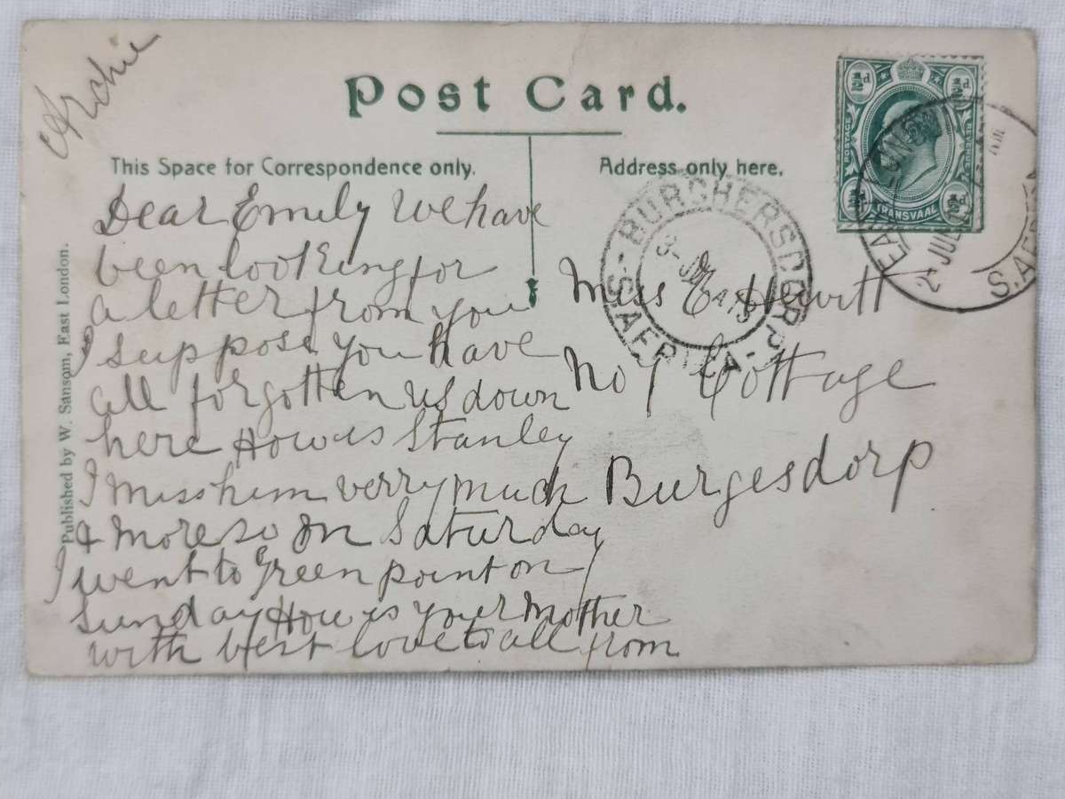 Postcard: Portion of Orient Beach, East London