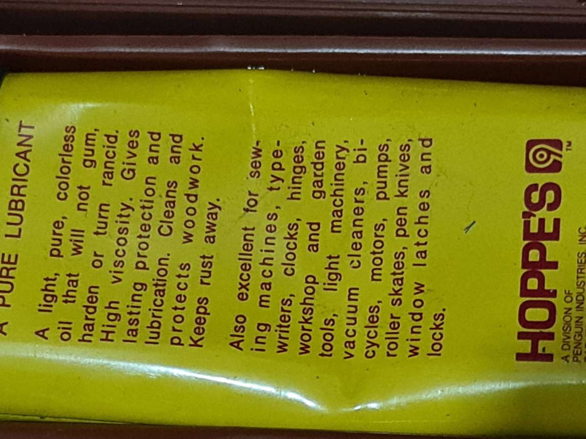 Vintage 1962 Hoppe's long gun and pistol cleaning kit. Incomplete