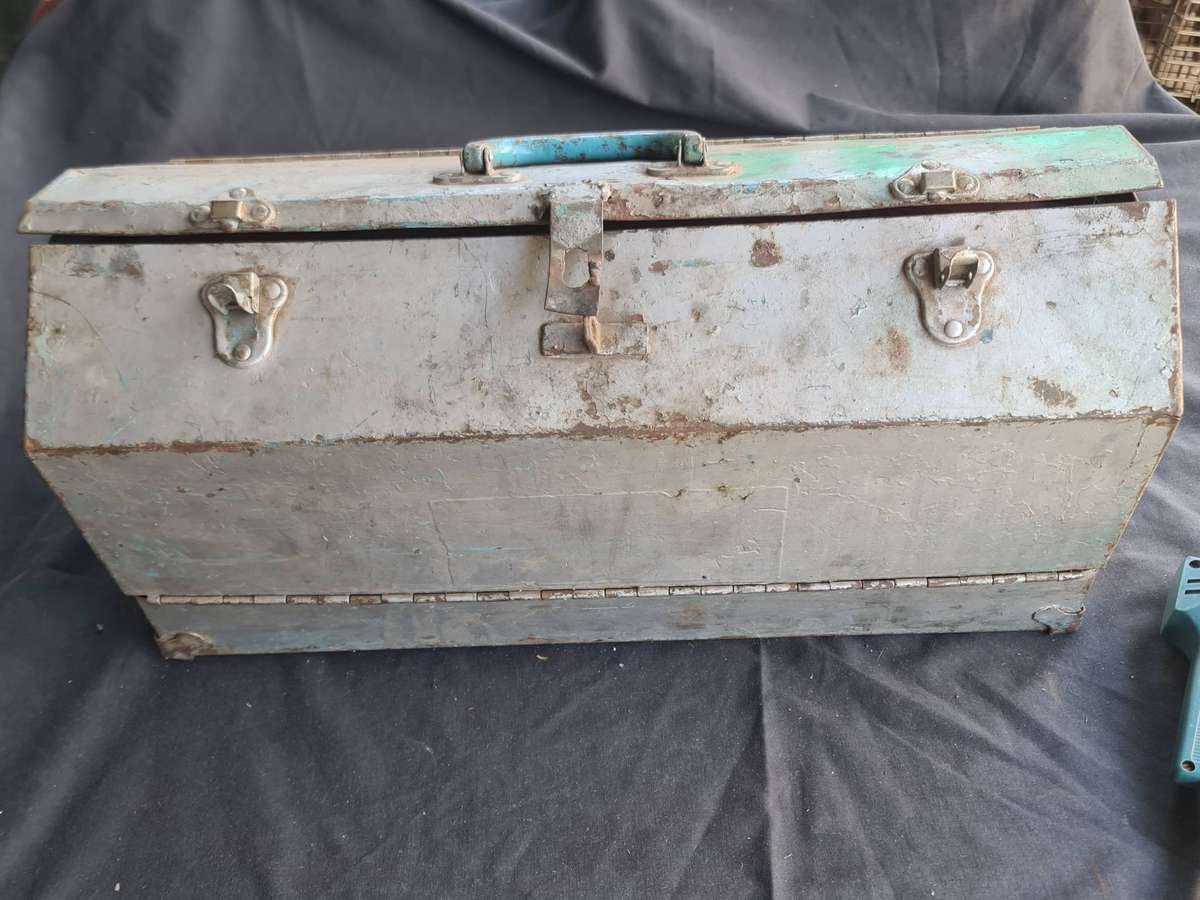 Tools: Tool box with mixed tools and a electric wiring tool
