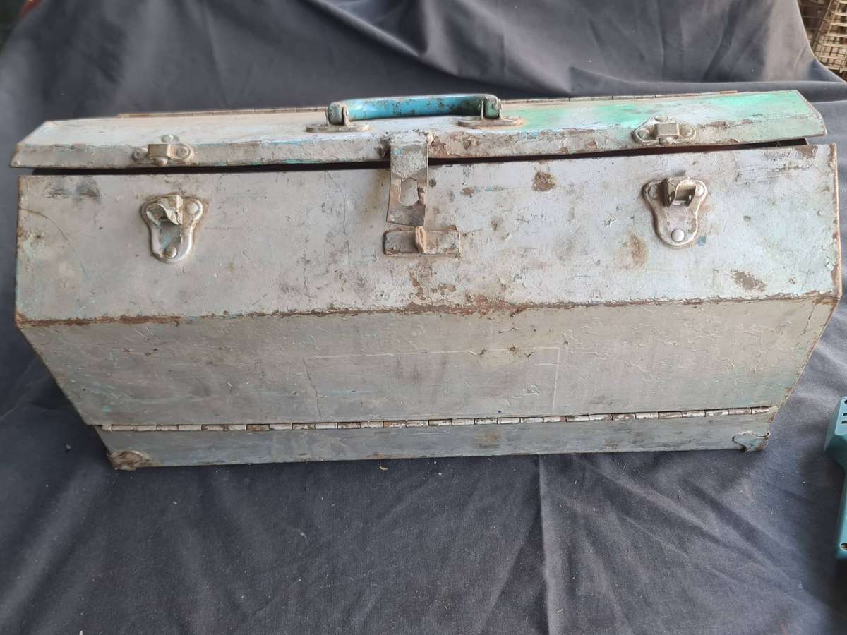 Tools: Tool box with mixed tools and a electric wiring tool