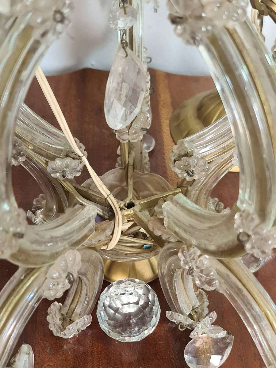 Early 20th Centry 5 arm crystal chandelier