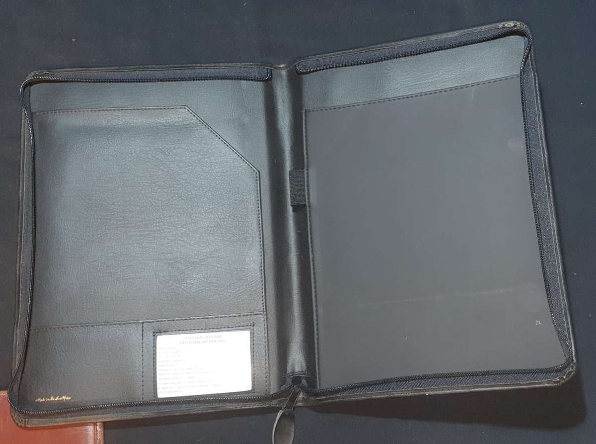 Three Vintage leather folders