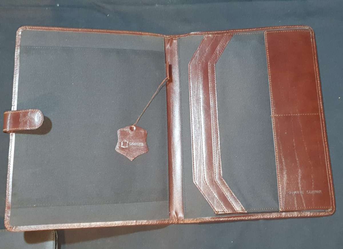 Three Vintage leather folders
