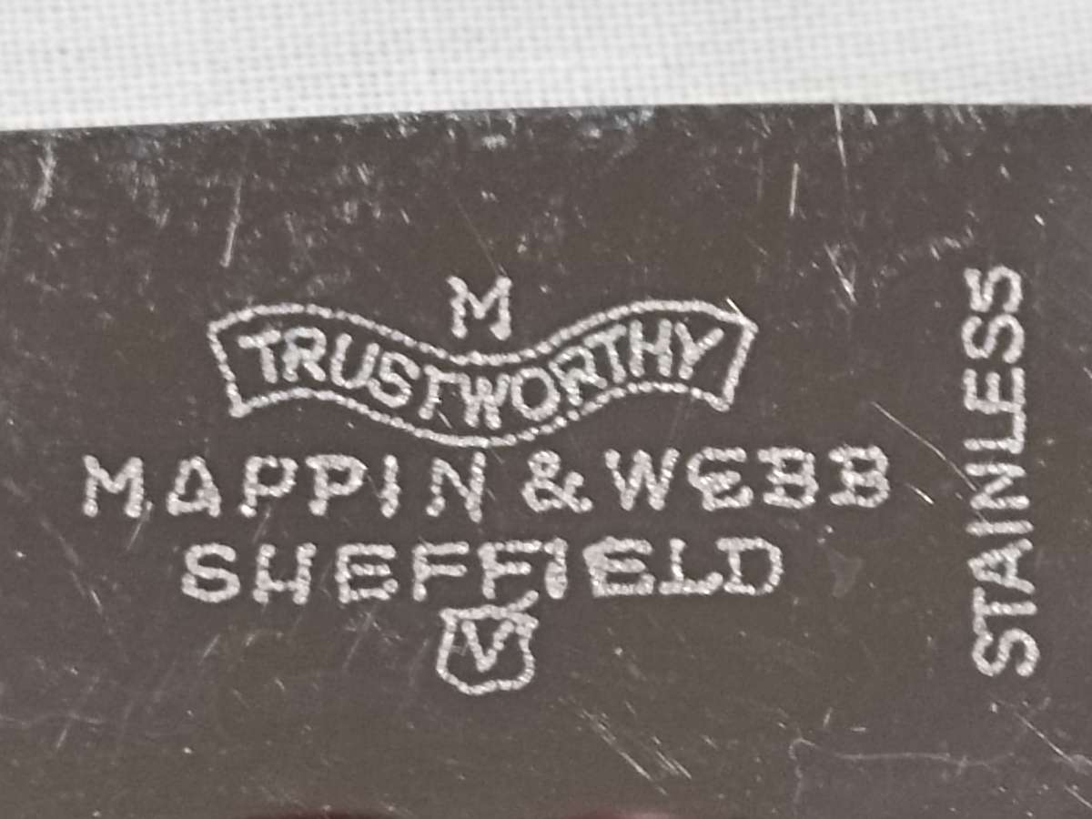 6 Different Mappin and Webb silver plated knifes