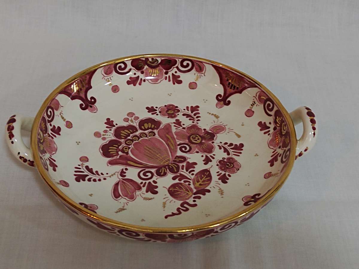 Regina Delft Rood, Made in Holland sweets dish