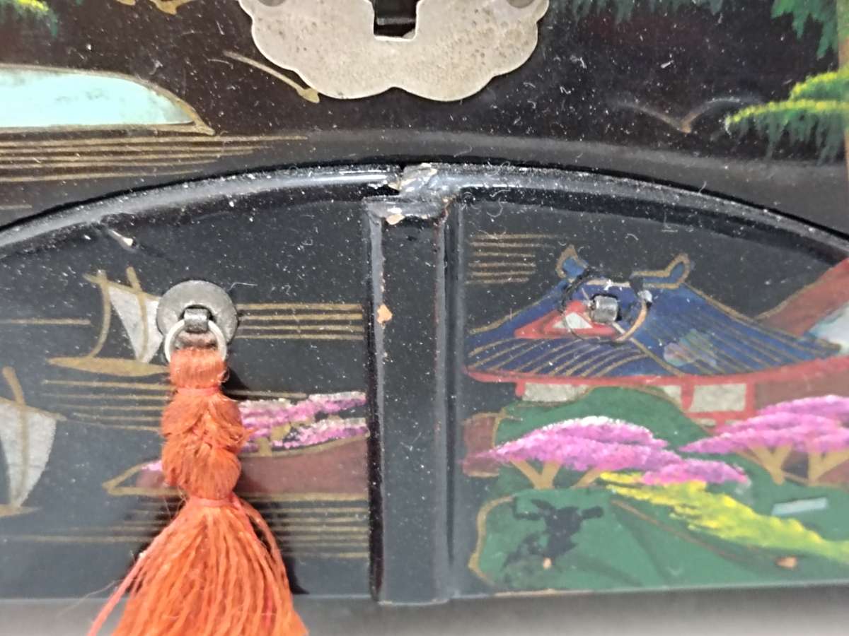 Circa 1950's Japanese musical jewelry Box