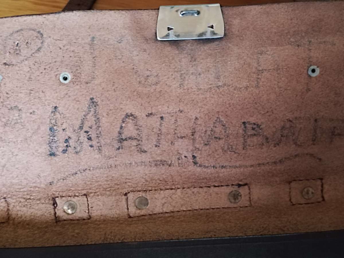 Vintage leather student bag