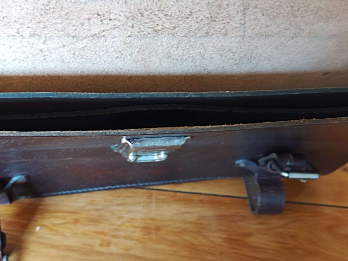 Vintage leather student bag