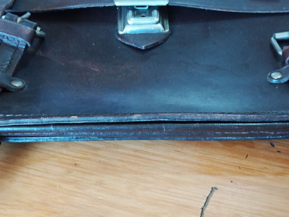 Vintage leather student bag