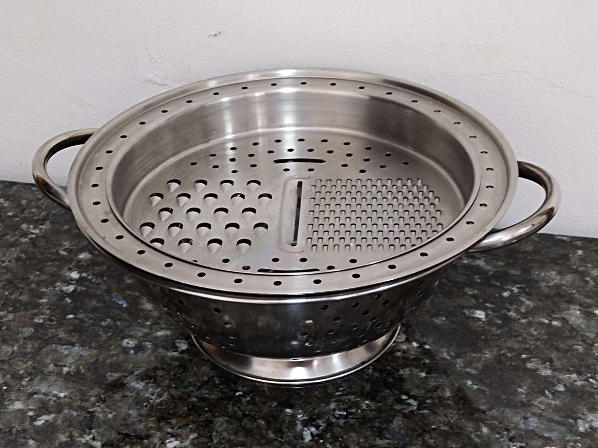 Stainless steel Colander and a steamer/ grater