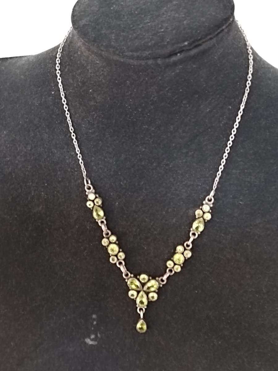 925 Silver and peridot Necklace