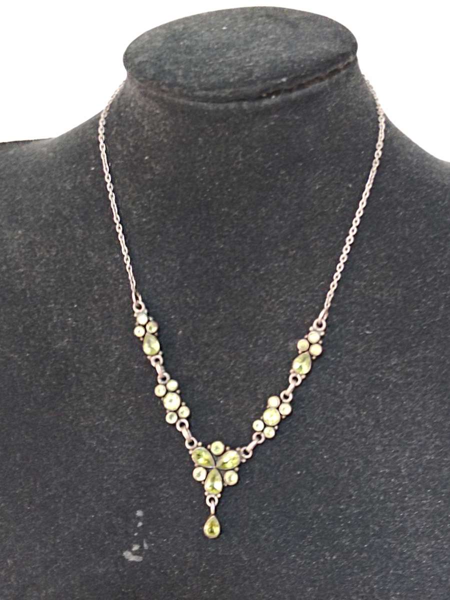 925 Silver and peridot Necklace