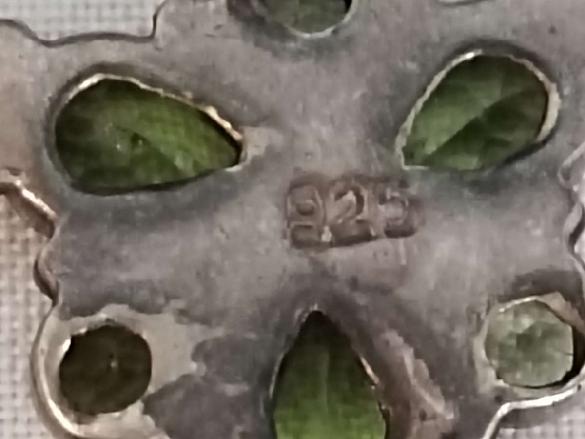 925 Silver and peridot Necklace