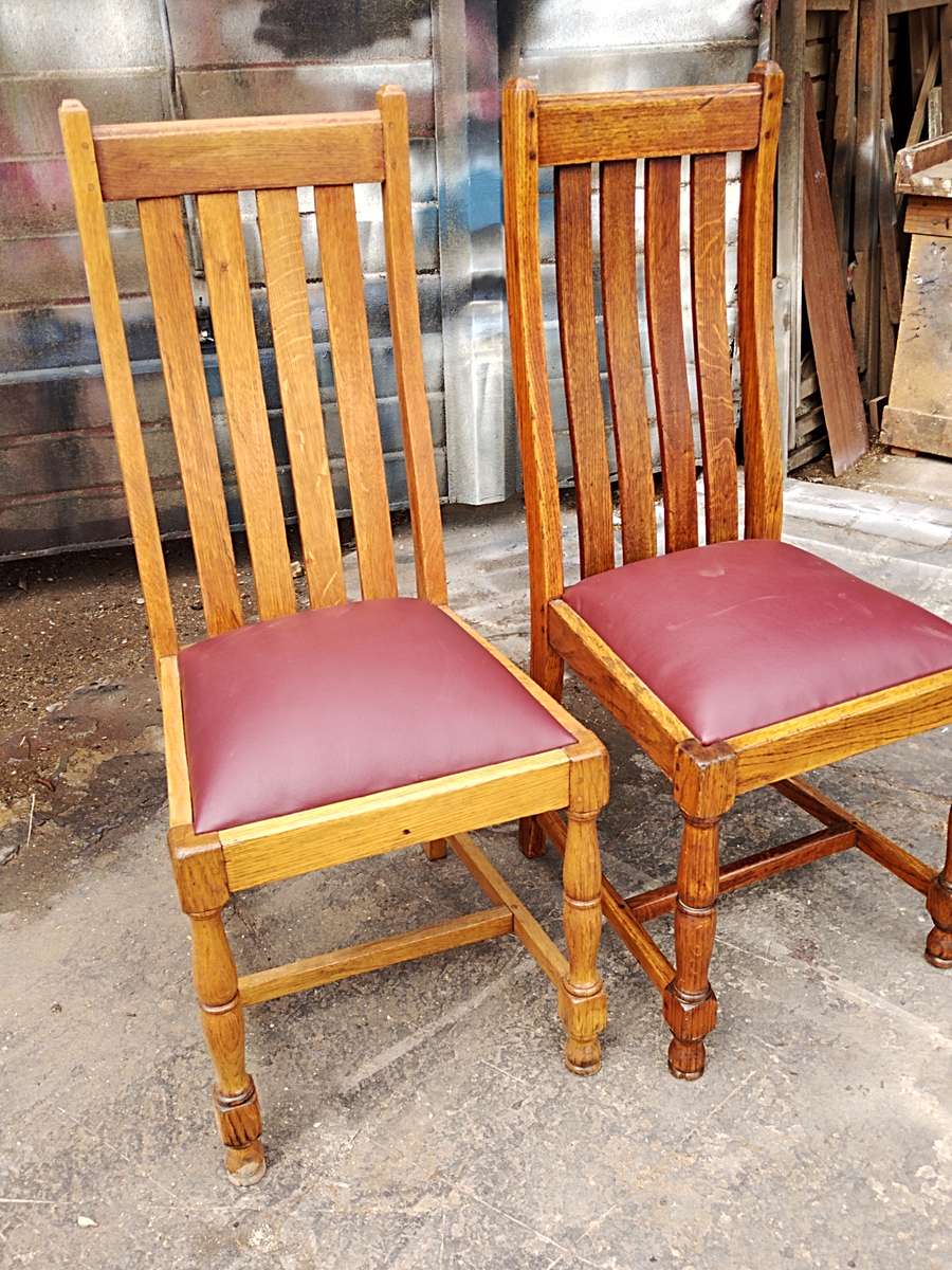 Two Vintage oak chairs
