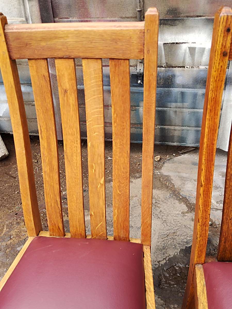 Two Vintage oak chairs