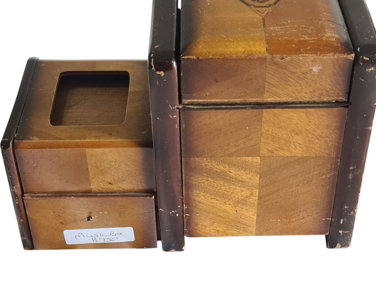 Occupied Japan Musical Owl Cigarette Dispenser, Ashtray