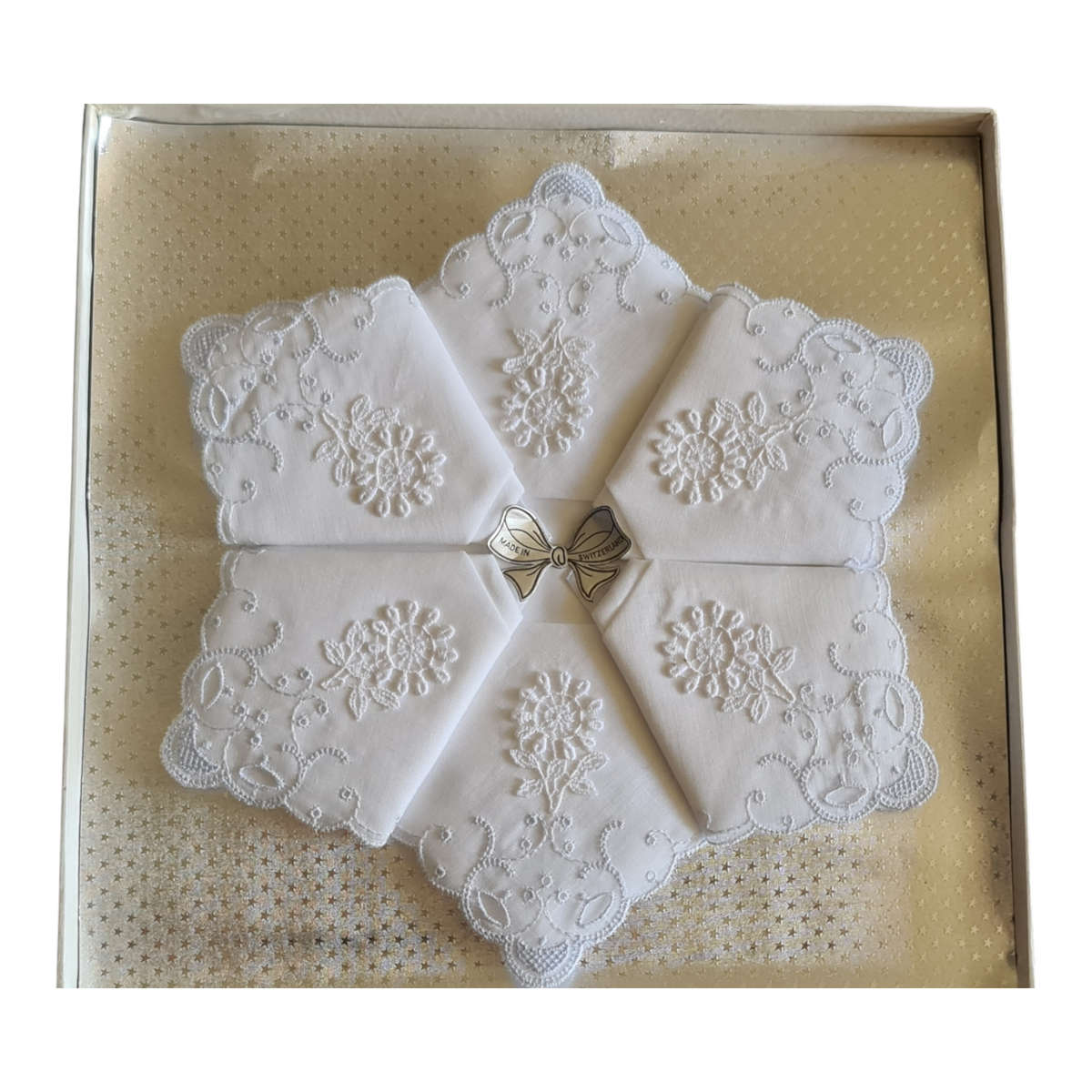 X6 Handkerchiefs Made in Switzerland